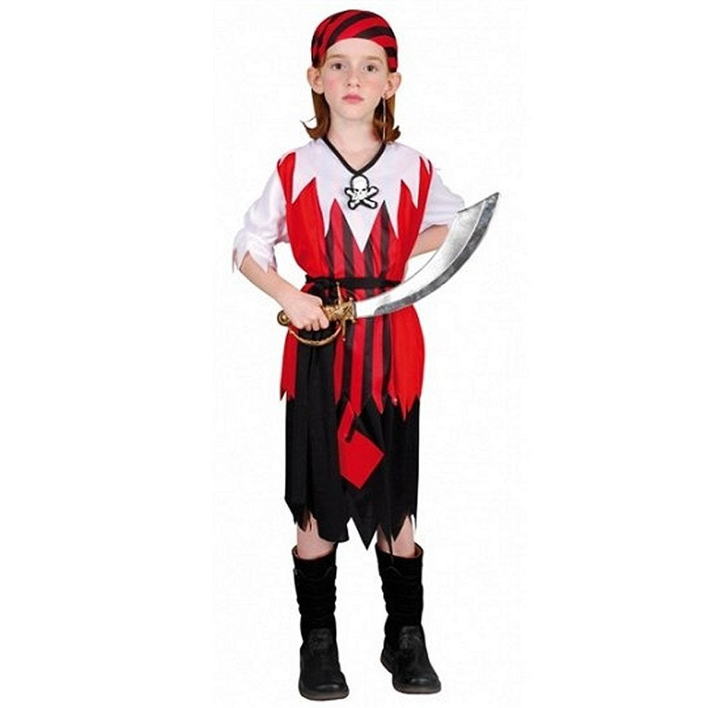 Clown-Kinderkostüm Piratenmädchen 10-12 Jahre