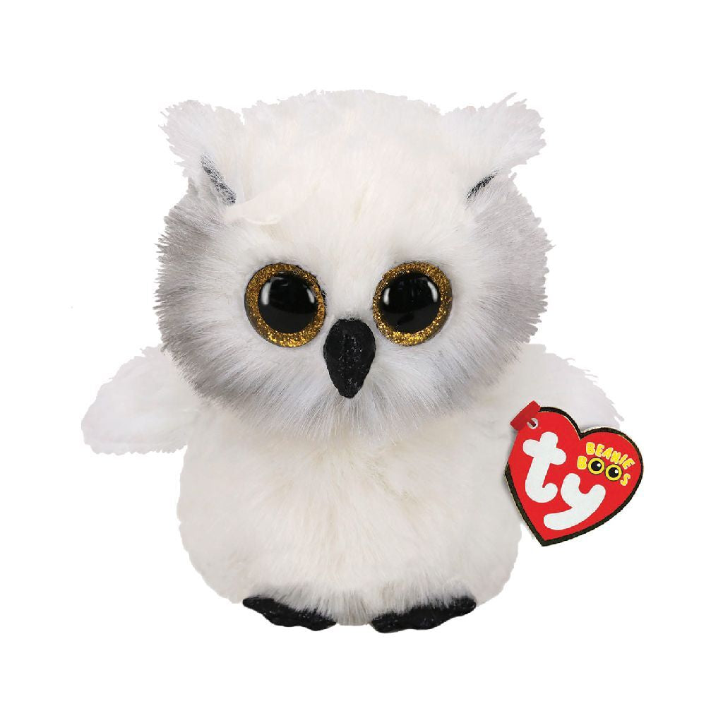 TY Beanie Boos Plüsch-Eule Austin, 15 cm