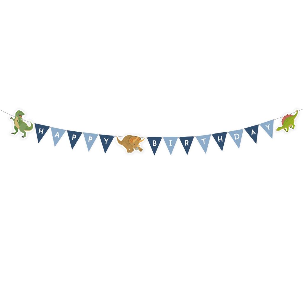 Einfache Dinosaurier-Buchstabengirlande 1,8 m