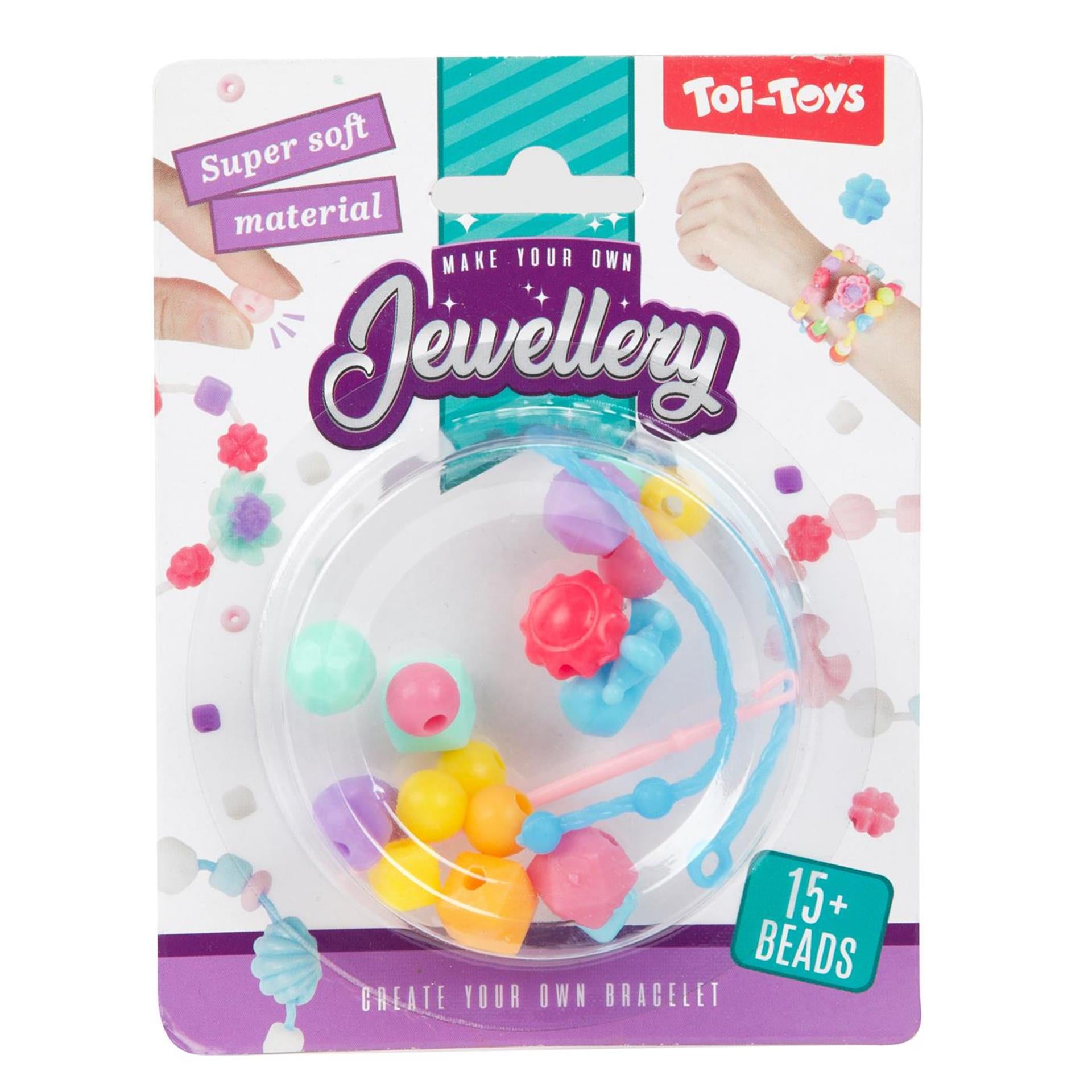 Toi-Toys Armbandherstellung mit weichen Perlen - >15 Perlen