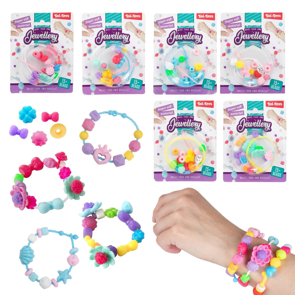 Toi-Toys Armbandherstellung mit weichen Perlen - >15 Perlen