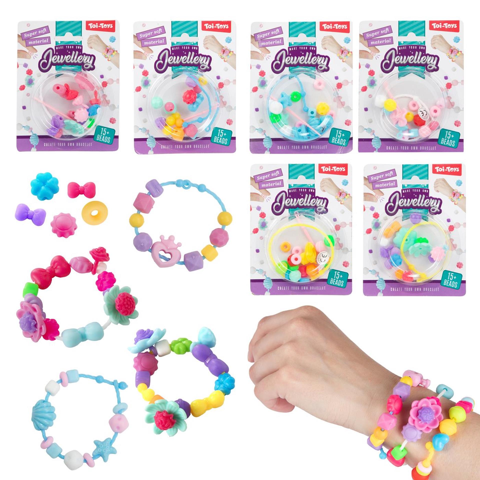 Toi-Toys Armbandherstellung mit weichen Perlen - >15 Perlen