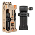 Axa vouwslot fold 80 lite duo pack met gelijksluitende sleutels - zwart