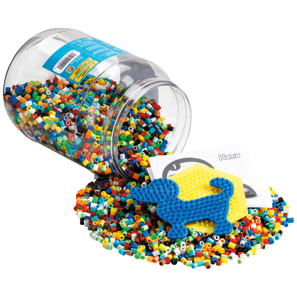Hama strijkkralen multicolor met hond en zeshoekplaat 7000 stuks