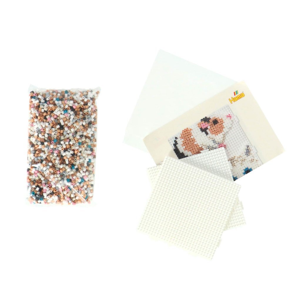 Hama Bügelperlen-Set in Geschenkbox - niedliche Tiere, 4000 Stück.
