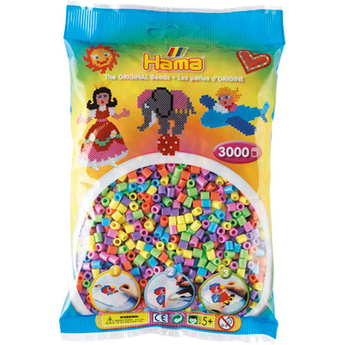 Hama strijkkralen 3000 stuks pastel
