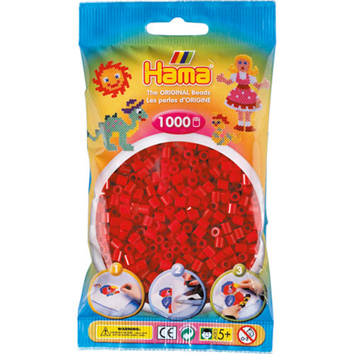 Hama Bügelperlen, 1000 Stück, dunkelrot