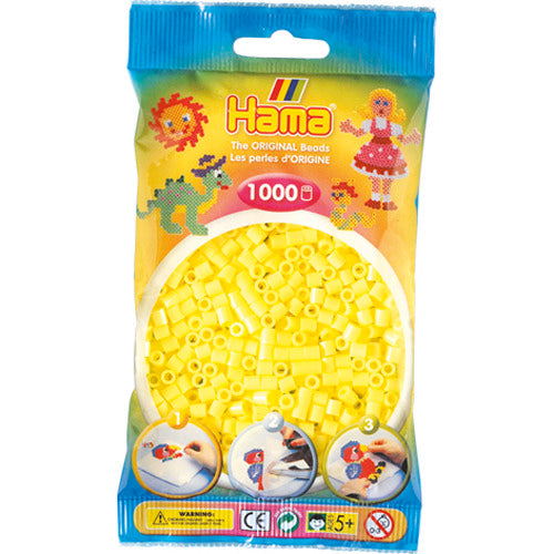 Hama Bügelperlen, 1000 Stück, gelbe Pastellfarben