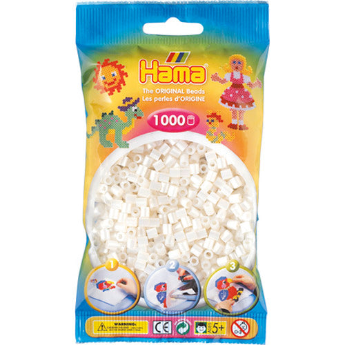 Hama Bügelperlen, 1000 Stück, perlmuttweiß