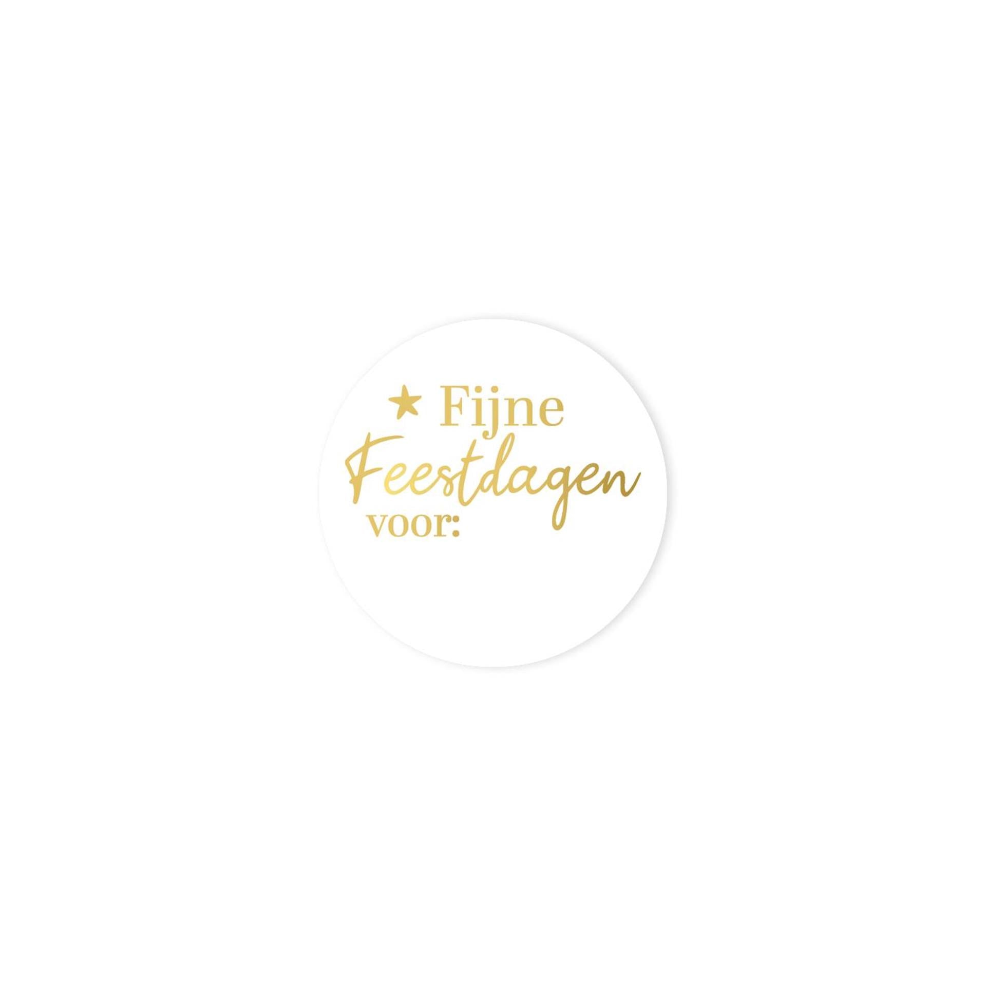 Kassaplan stickers fijne feestdagen voor wit goud