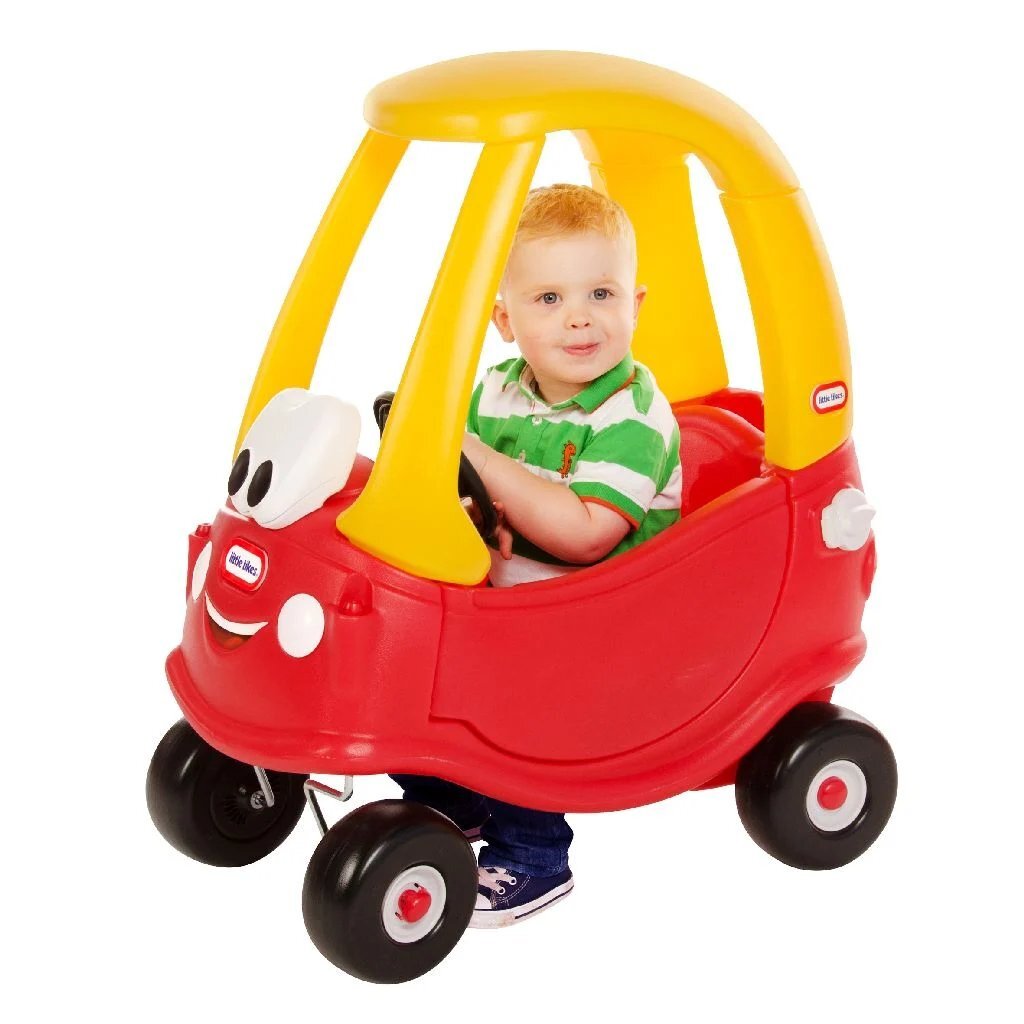 Kleine Tikes gemütliches Coupé -Wanderwagen 44x72x84 cm gelbrot