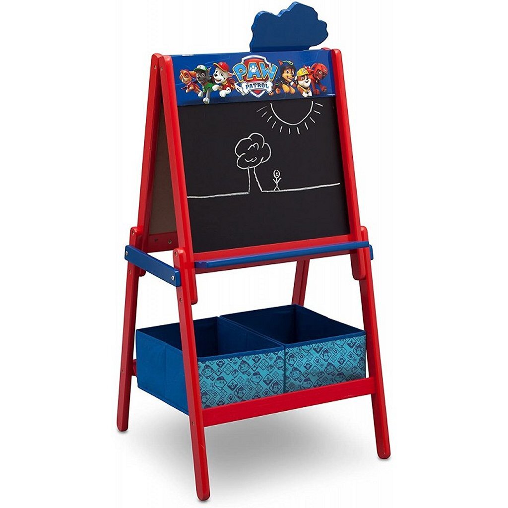 Paw Patrol te87578pw doppelseitige Holz-Kreidetafel/Whiteboard