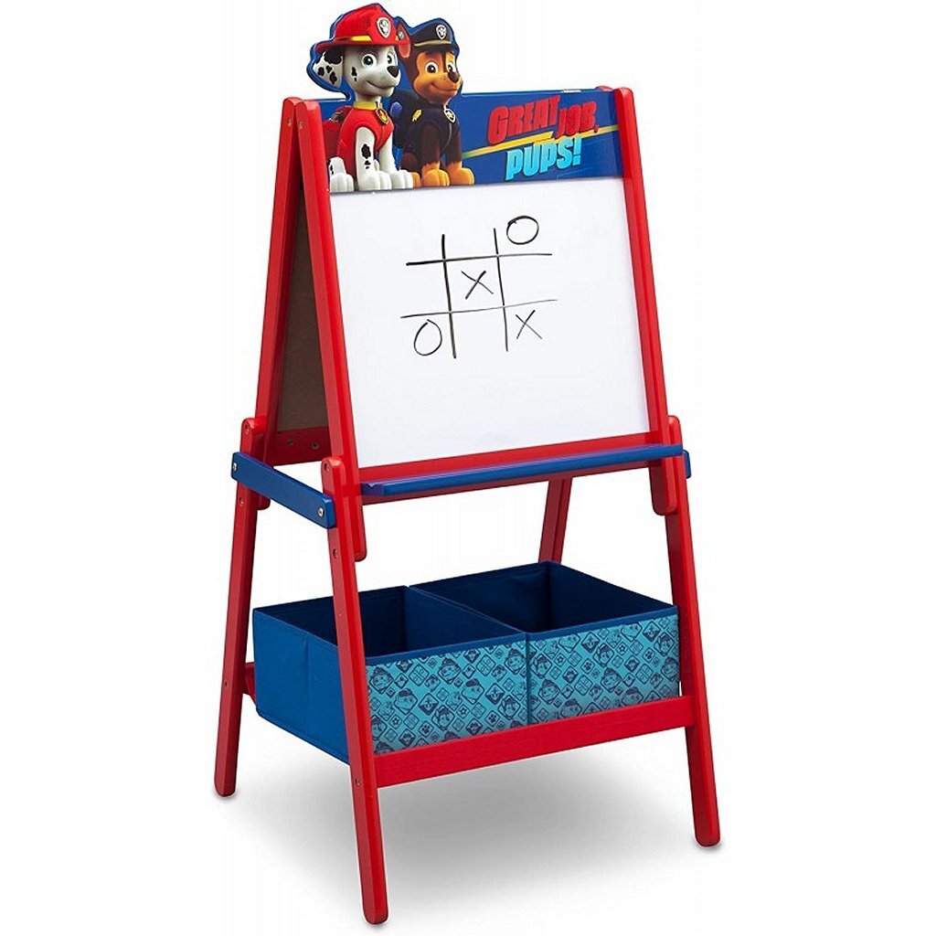 Paw Patrol te87578pw doppelseitige Holz-Kreidetafel/Whiteboard