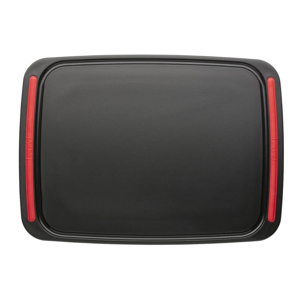 Brund Easy Cut Schneidebrett 41x30x0,8 cm schwarz rot