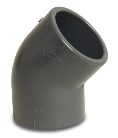 Pvc knie 40mm 45° 16 bar kiwa