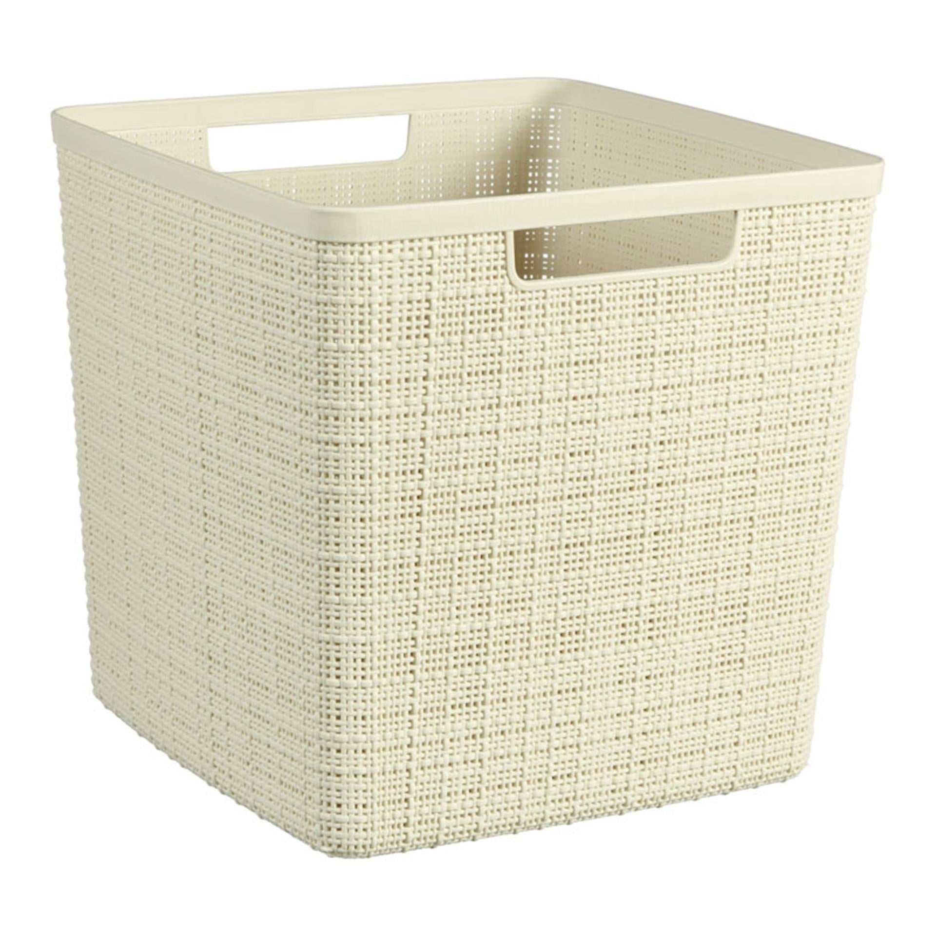 Curver jute mandje cube 17l offwhite