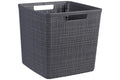 Curver jute mandje cube 17l donkergrijs