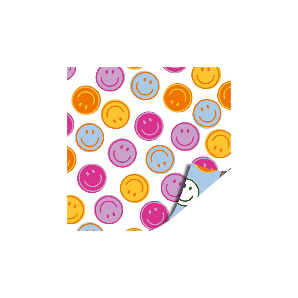 Kassaplan toonbankrol 50cm 100m smileys roze blauw