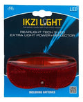 Ikzi LED-Rücklichtreflektor, 3 LEDs, Batterie, 50 mm auf Karte