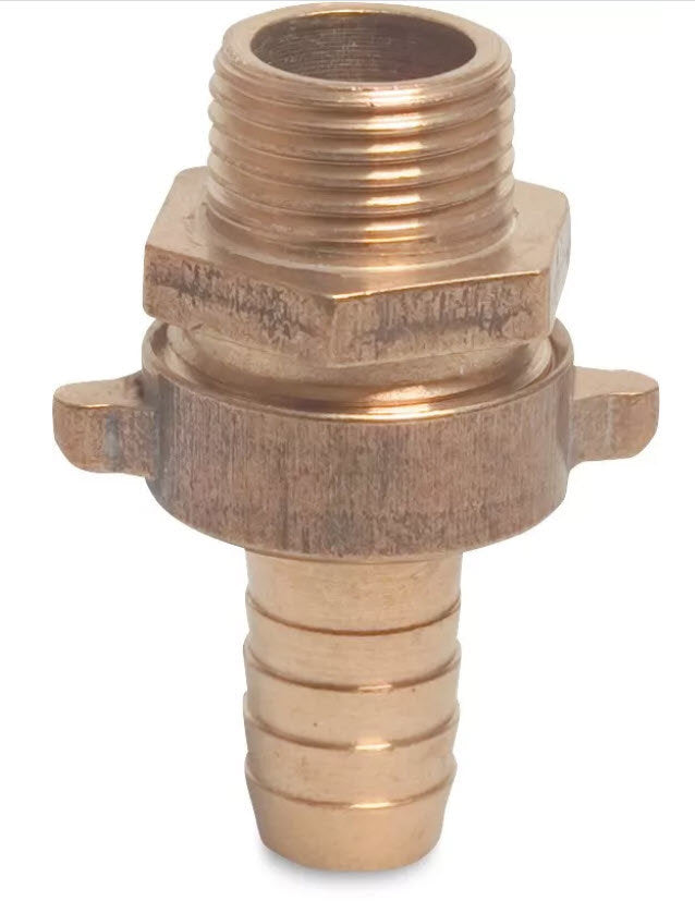 Geka producten 33 verbindingskoppeling messing 34 x 20 mm buitendraad