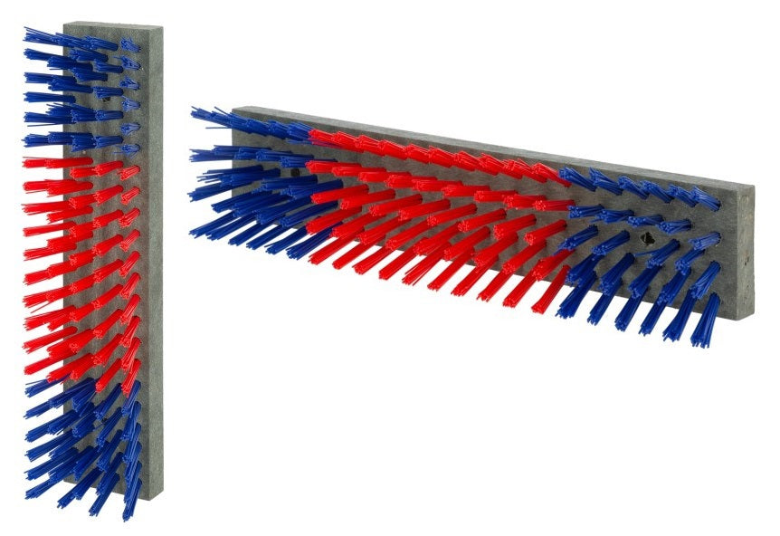 Producten veeborstel nylon blauwroodblauw 50x10cm