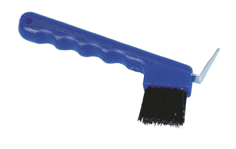 Abi producten hoevenkrabber met borstel kunststof blauw