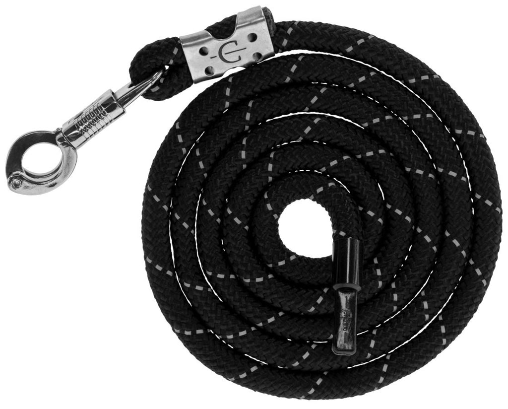 Producten halstertouw reflective blacksilver paniekhaak