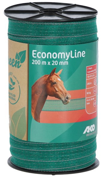 Ako producten lint economyline 200m 20mm groengrijs 4x016mm