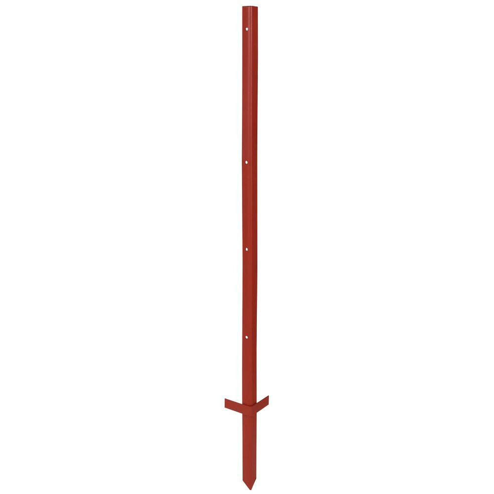 Ako producten hoekstaal paal rood gelakt 3mm 150cm 10 stuks