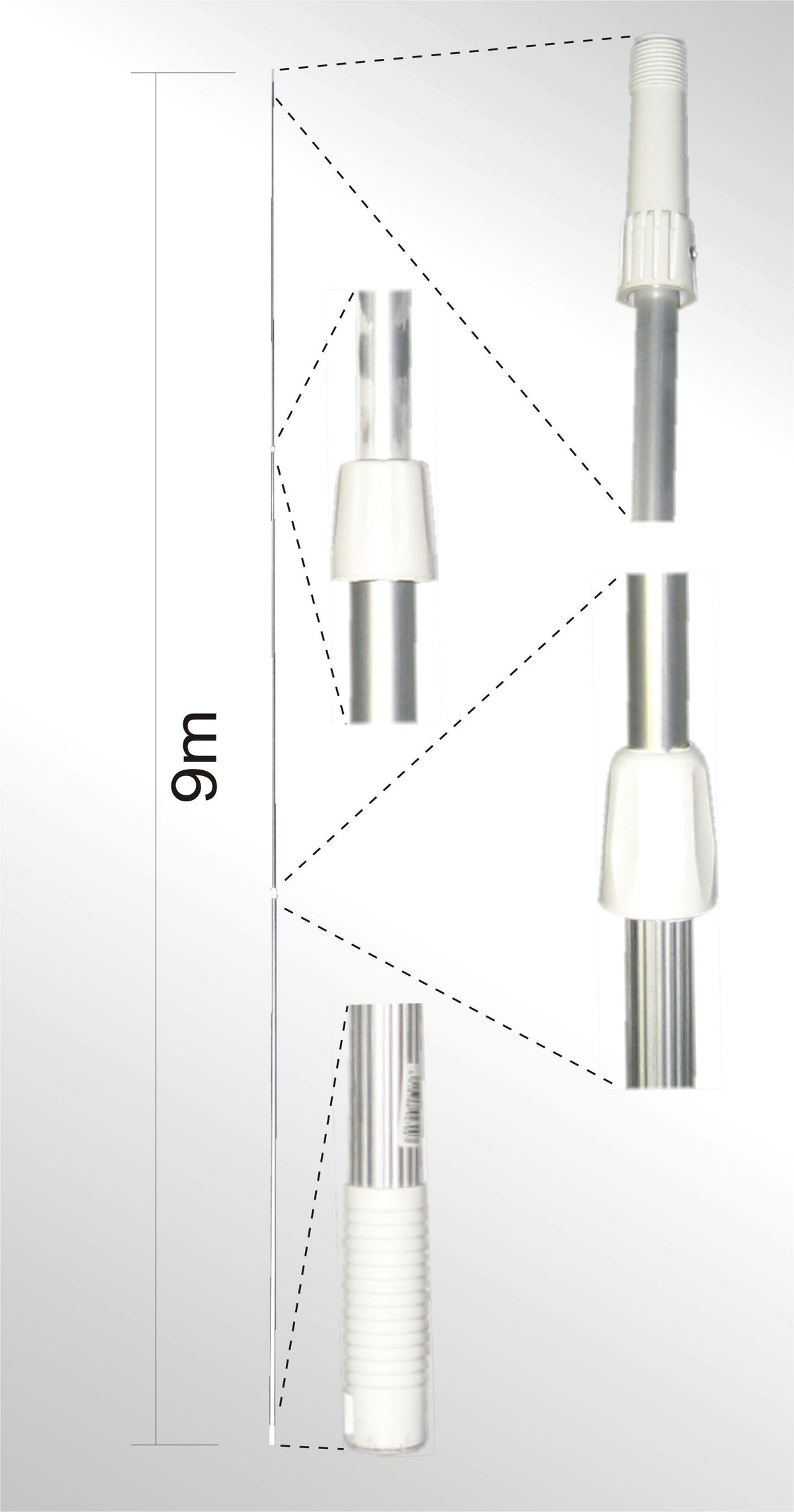 Mm eurotool producten telescoopsteel aluminium 3 x 3 00m 9m