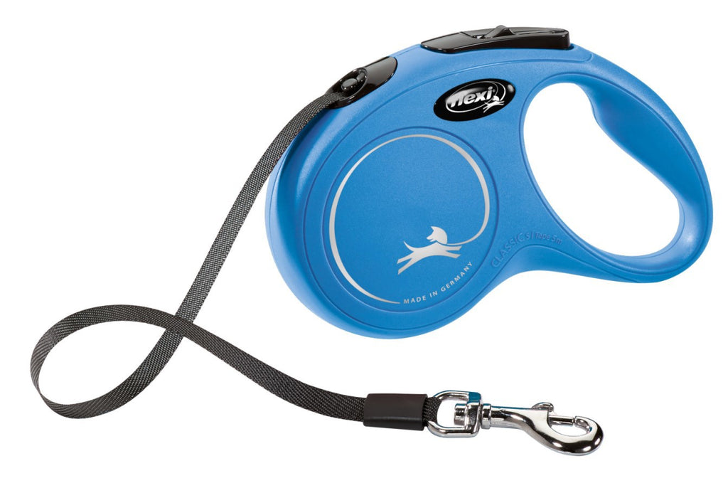 Flexi producten rollijn new classic band blauw s 5 meter tot 15kg