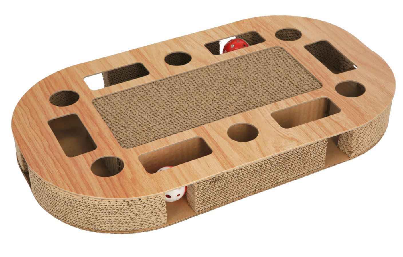 Producten kattenkrabbord ovalo 52 x 31 x 8 5 cm met catnip