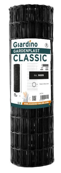 Giardino producten gaas gardenplast classic 0 61m x 25m ral 9005 zwart