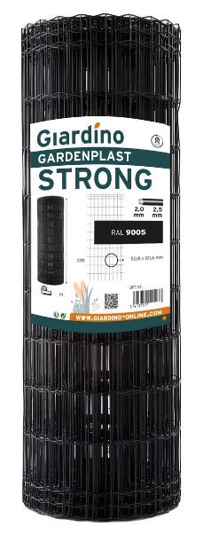 Giardino producten gaas gardenplast strong zwart 0 81m x 25m