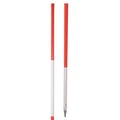 Producten jalonstok hout stalen punt 200cm boven rood