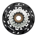 Shimano tourney mf-tz510-7 schroefkrans 7-speed 14-34t megarange – zwart zilver