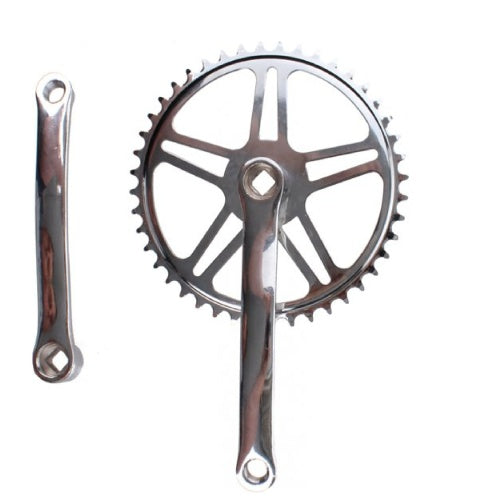 Bhogal Vinty Kurbelgarnitur 46 Zähne 1 8", Kurbel 170 mm, ohne Keilbefestigung, Stahl CP