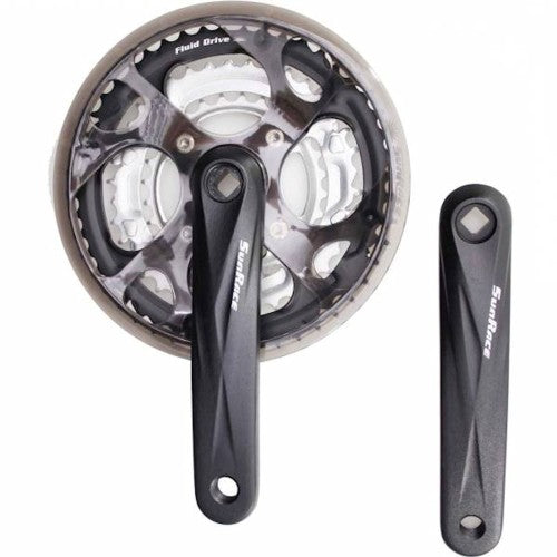 Sunrace Kurbelgarnitur FCM500 7-8V 42 34 24 170 mm -2 mm schwarz silber