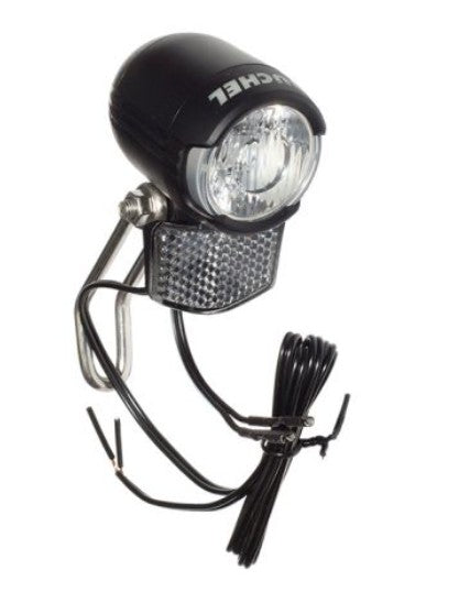 Led voorlicht koplamp buchel shiny 40 naafdynamo 40 lux stvzo