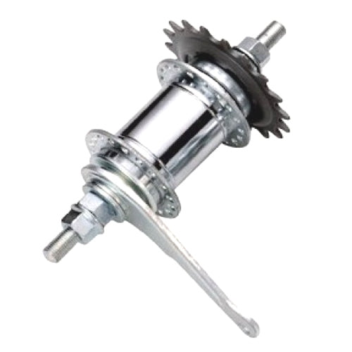 Ventura Rücktrittbremsnabe, verchromt, mit Achsmuttern – 36 Löcher – 110 mm Einbaugröße