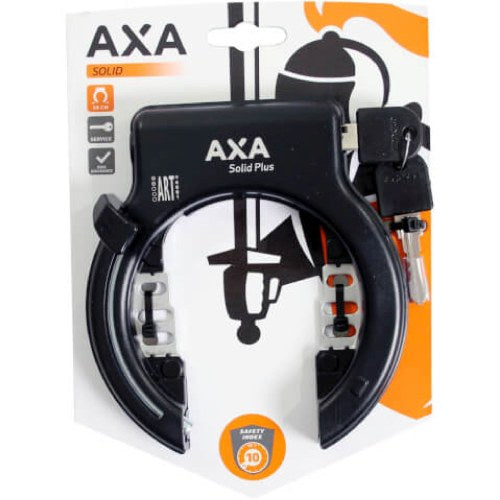 Axa ringslot solid plus zwart (op kaart)