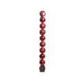 Decoris kerstballen kerst rood van kunststof dia 6 cm 10-delig