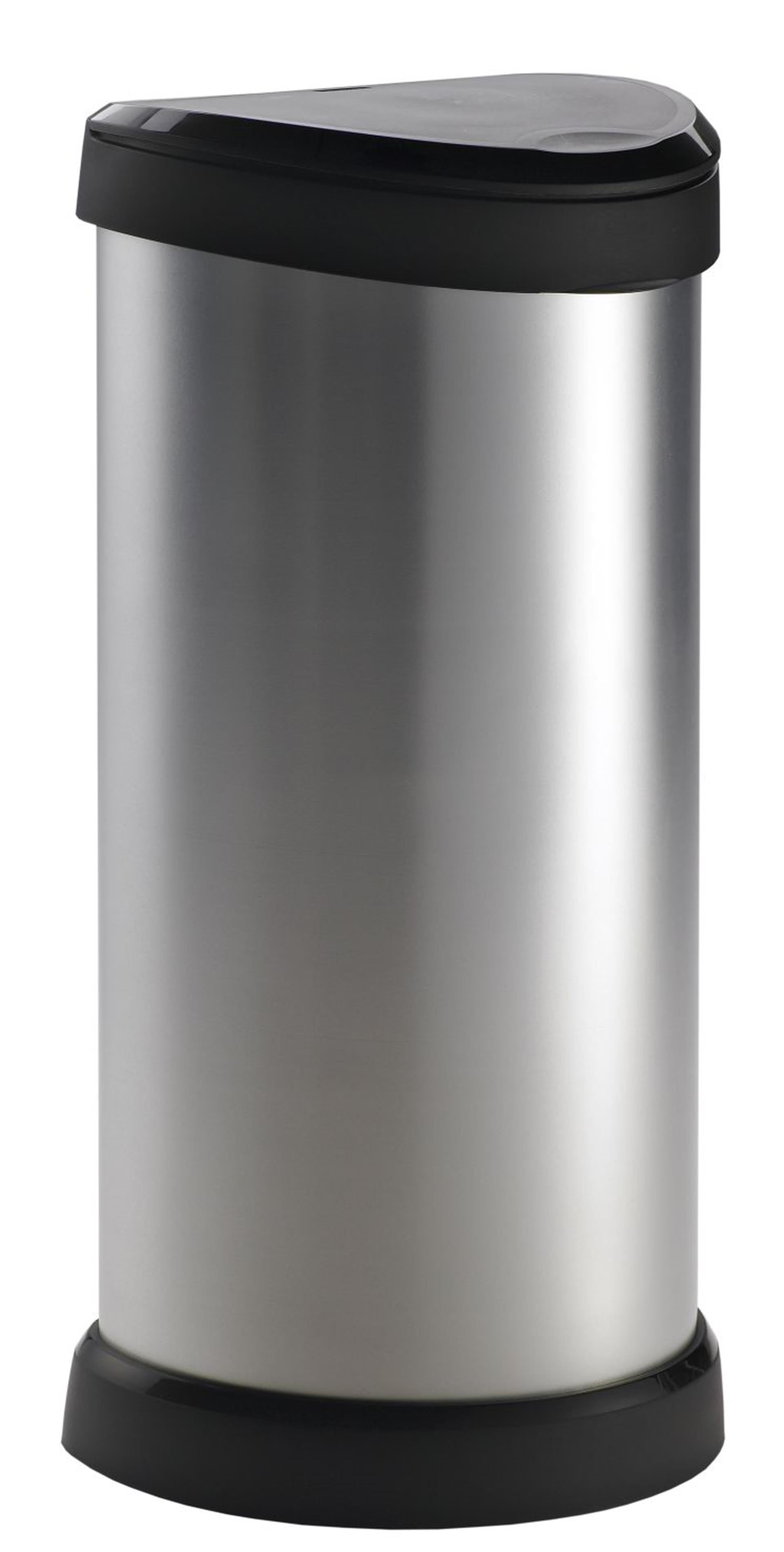 Curver Treteimer Deco Oval 40 l silberfarben