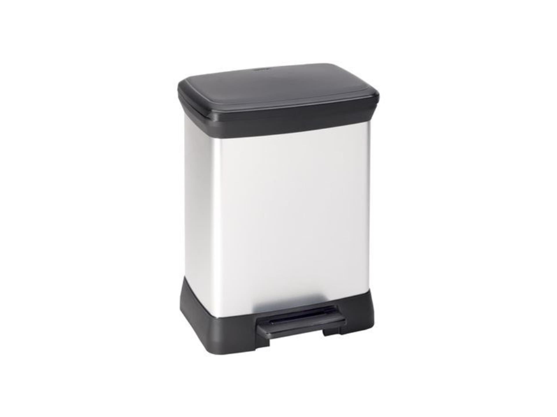 Curver decobin 30l rechthoekig zilver