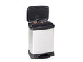 Curver Treteimer Deco Duo 10+18 l silberfarben