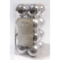 Decoris kerstballen kunststof zilver glans mat ø40mm transbox a 16 stuks