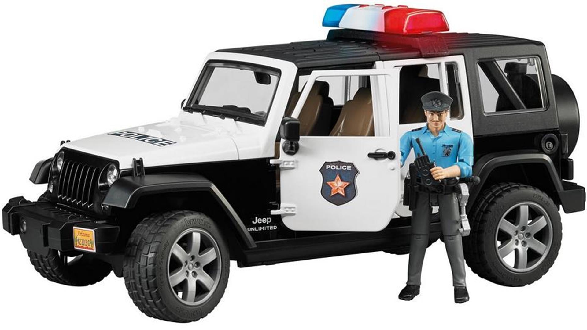 Bruder jeep wrangler met politieman