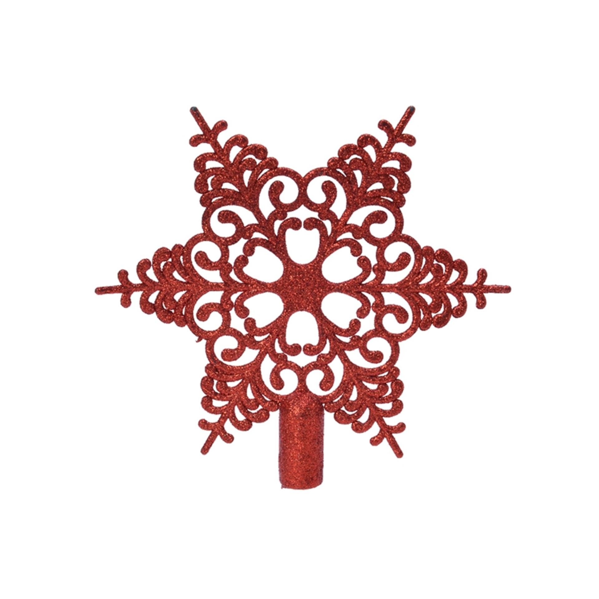Decoris piek sneeuwvlok 20,5x19cm kerstrood