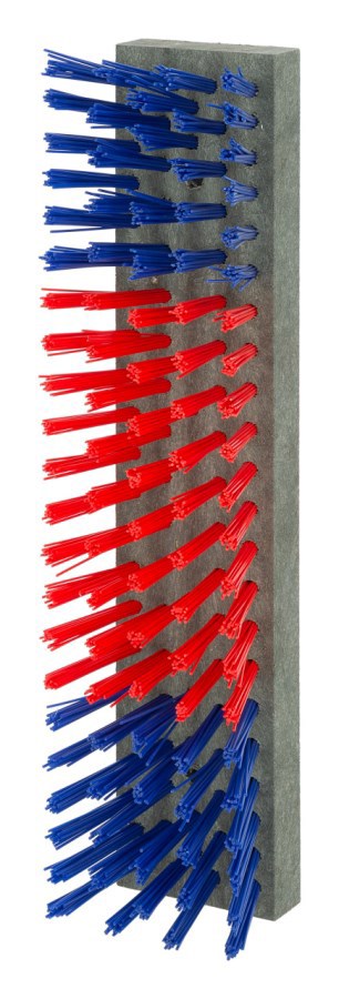 Producten veeborstel nylon blauwroodblauw 50x10cm