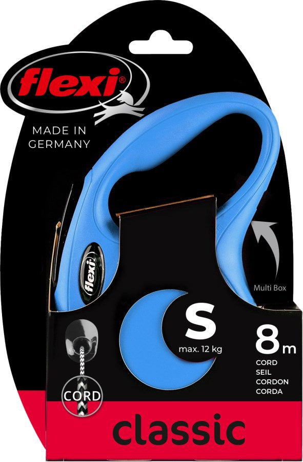 Flexi producten rollijn new classic koord blauw s 8 meter tot 12kg